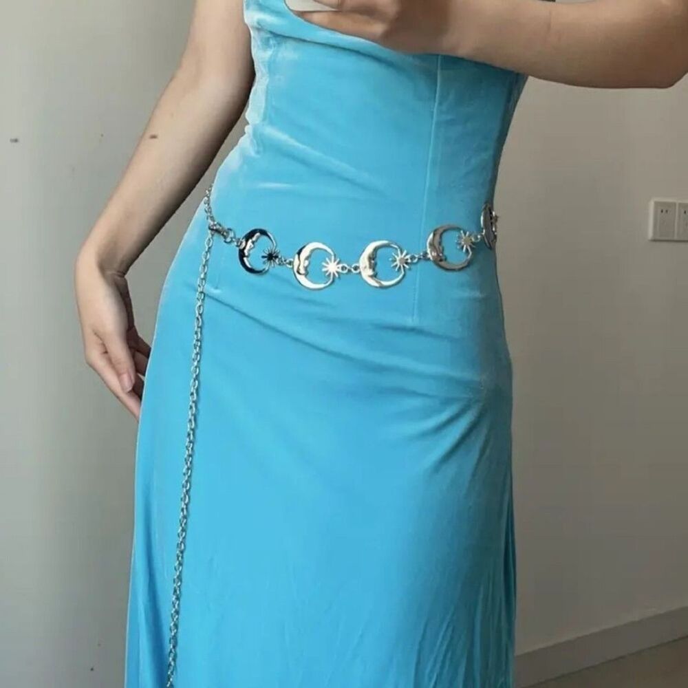 Moon Sun belt silver chain belt